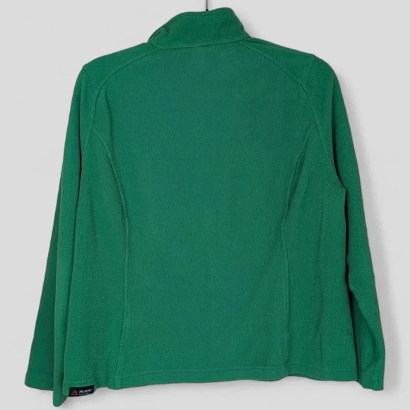 Lands' End Green Polar Fleece Sweater - Picture 4 of 6